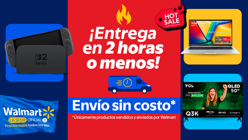 ¡Entrega en 2 horas o menos! +Envío sin costo