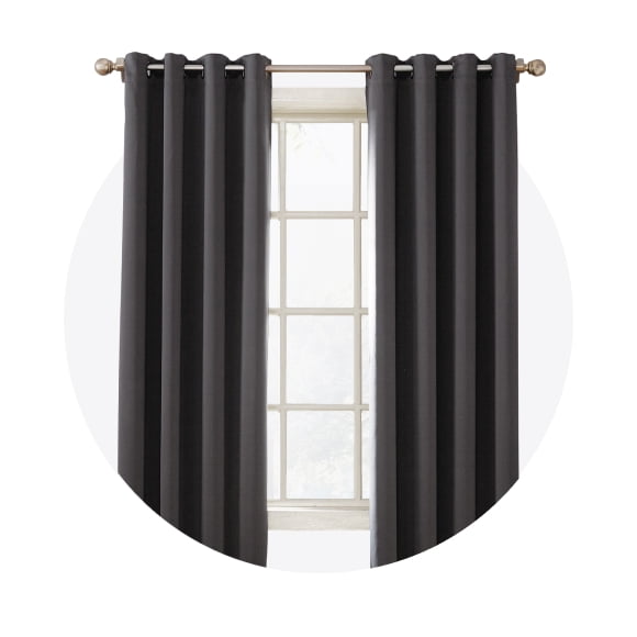 Curtains Window Treatments Com, Black And White Curtains Target
