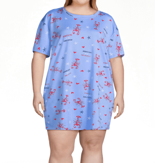 Plus Size Nightgowns in Womens Plus Size Pajamas Loungewear Walmart