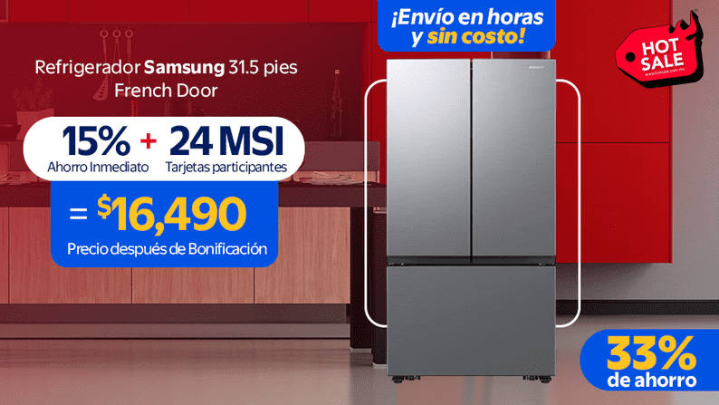 Refrigerador Samsung French Door 31.5 Pies Silver Matt