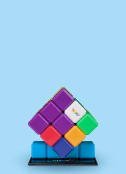 Colorful Rubik’s Tetris Cube puzzle game.