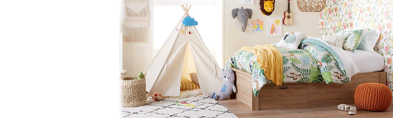 More for kids. Reimagine their room. From bedroom to playroom, set up happy spaces for every personality.