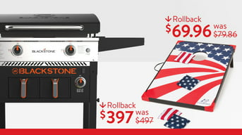 Red, white and Rollbacks! Save big on thousands of epic picks. Shop now