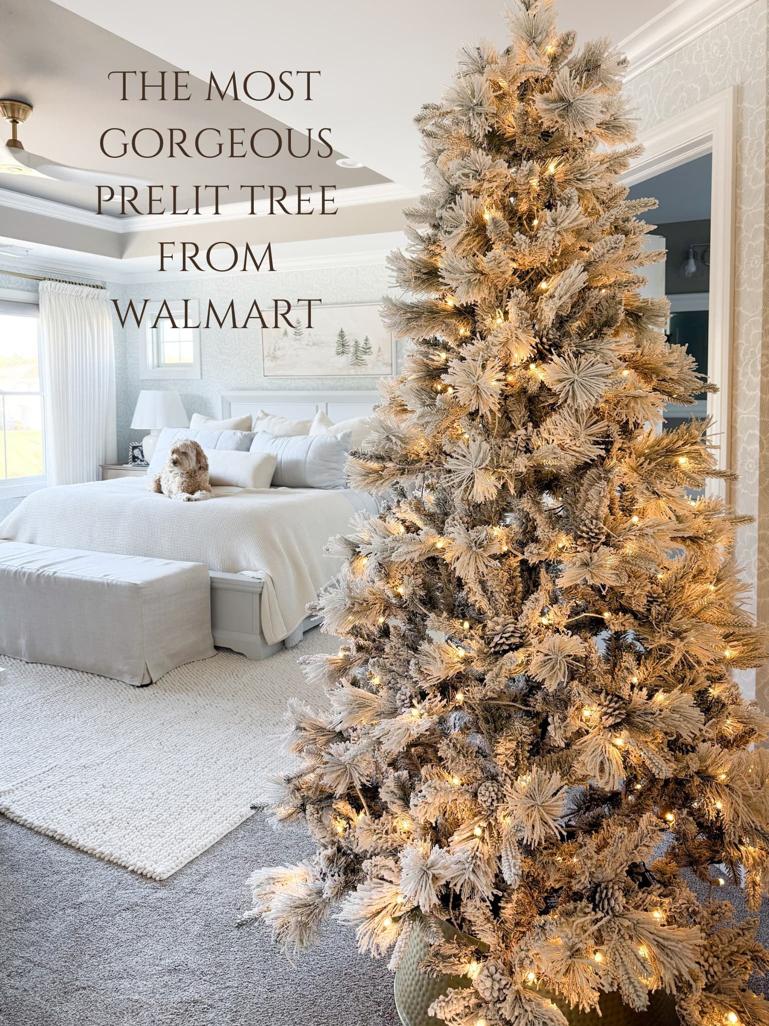 I get asked about this tree every year! It has the most beautiful wispy pine branches and pinecones. It’s stunning! , Shop post, 