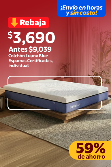 Colchón en caja Matrimonial Luuna Basics 1 colchón firme de espuma alta densidad 16 cm cómodo