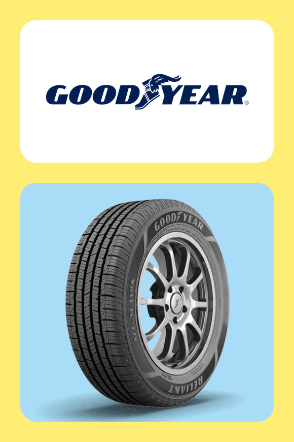 Image shows Goodyear Reliant All-Season 215/70R15 98T All-Season Tire Fits: 2005 Dodge Grand Caravan SE Plus, 2005-15 Toyota Tacoma Base
