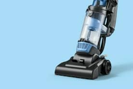 New arrivals. A stand-up vacuum is shown against a light blue background.