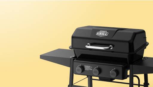 An image of a grill. Text says: BBQ on your budget. Grills under $100. Shop now.