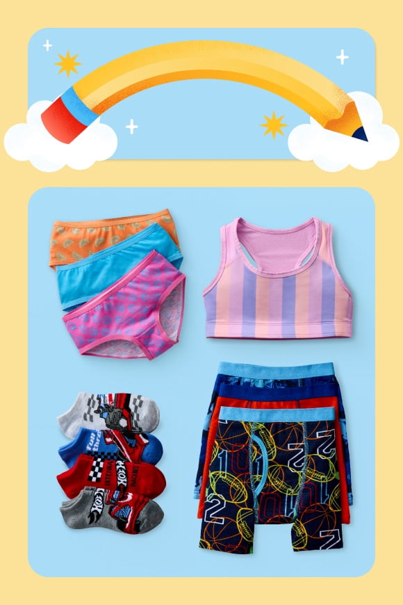 Underwear, socks & more essentials.
