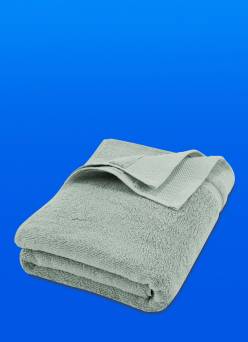 Image shows a light green bath towel.