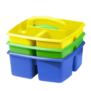 Storage bins and organizers for K-12 classrooms