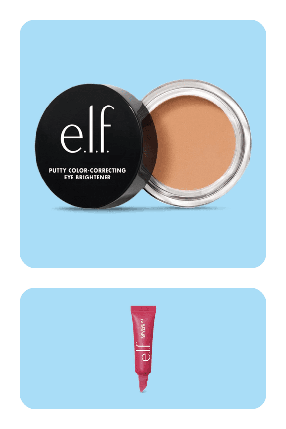 Image shows e.l.f. Putty Color-Correcting Eye Brightener, Light/Medium, 0.14oz