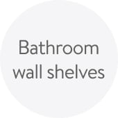 Bathroom wall shelves.