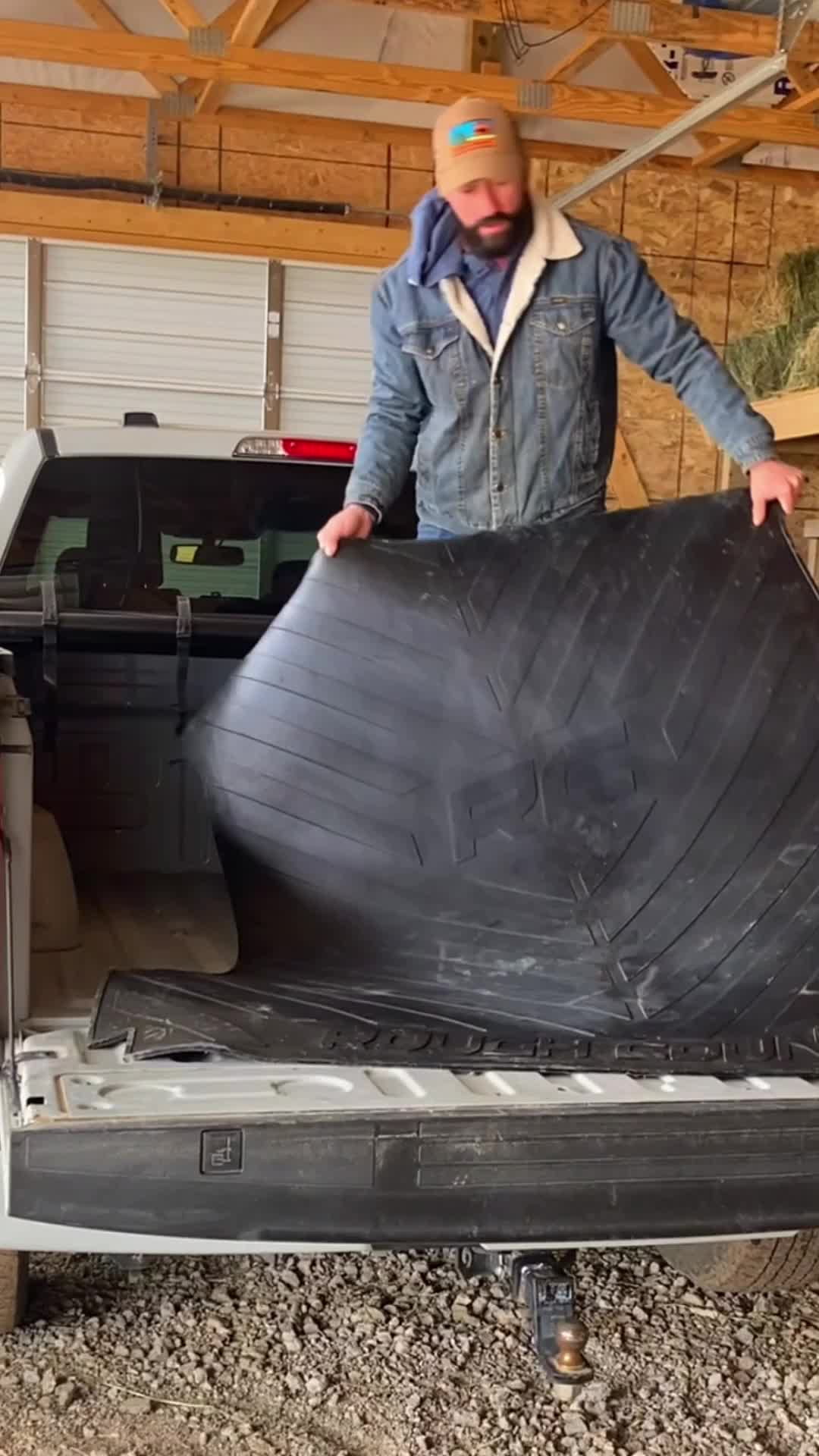 Truck bed mat to protect truck bed and keep things in place, Shop post,