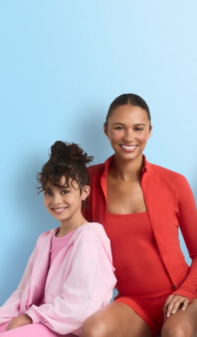 A woman and young girl are shown.