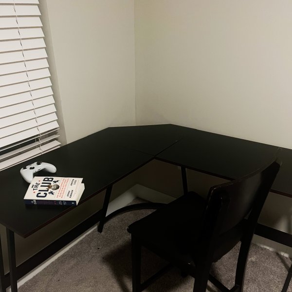 Flash Furniture Black Glass Computer Desk with PullOut Keyboard Tray