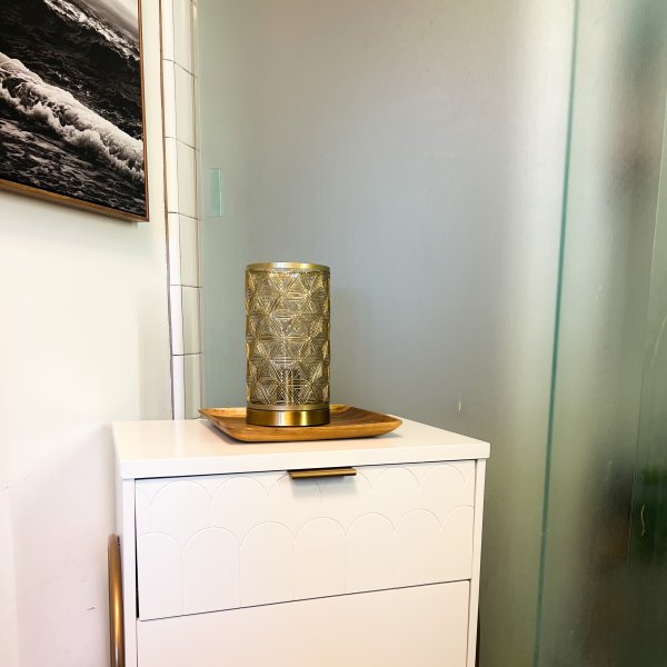 Mainstays Emery Nightstand with Power, White