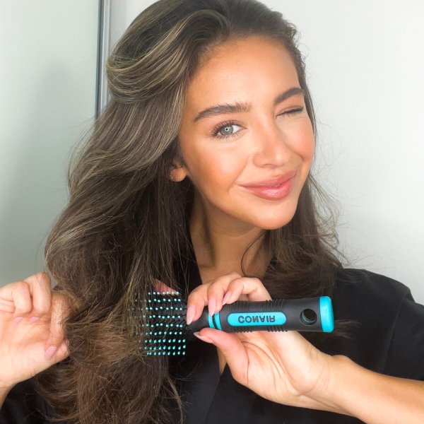 4 Pack Conair Brush Tourmaline Ceramic Nylon Round Brush, Red, Medium