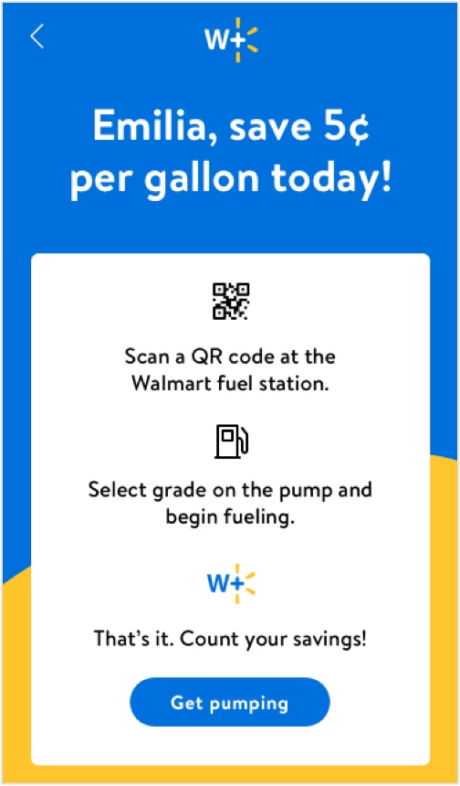 Member prices on fuel Walmart+ membership Walmart Plus