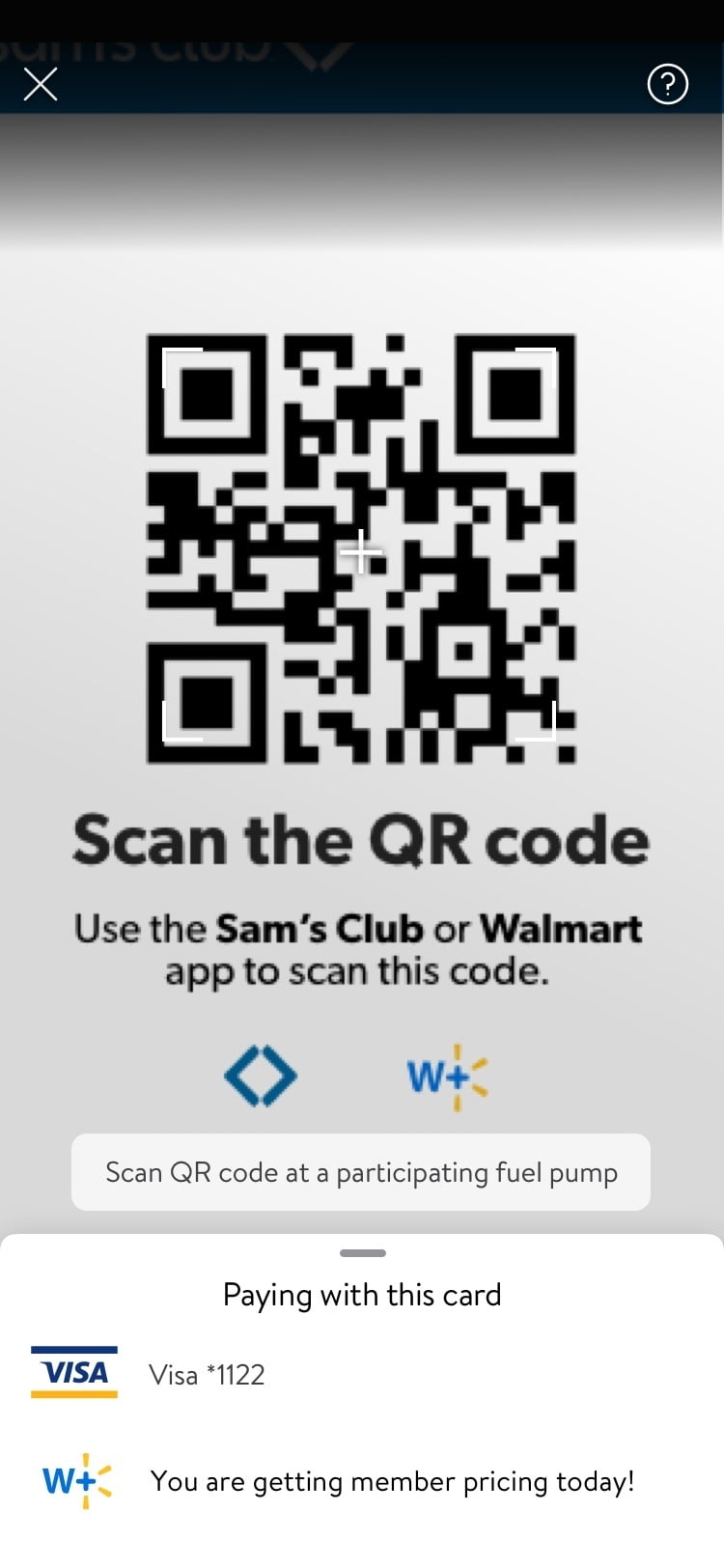 Member prices on fuel Walmart+ membership Walmart Plus