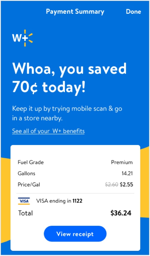 Member prices on fuel Walmart+ membership Walmart Plus