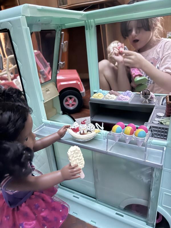 Our Generation Ice Cream Truck Doll Playset, Pink, 129 Pieces