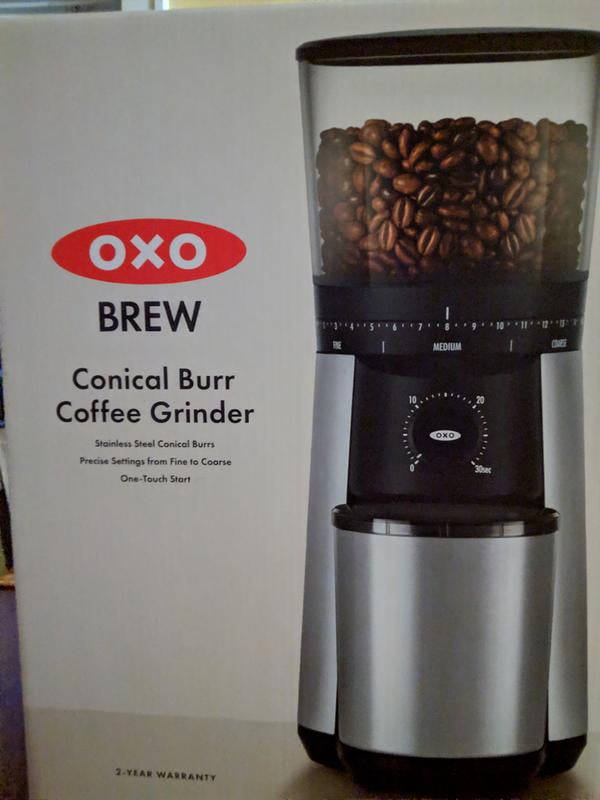 OXO Brew Stainless Steel Conical Burr Coffee Grinder NEW 719812093611