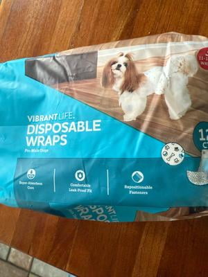 Vibrant Life Disposable Male Wraps for Dogs - Med 12Ct - Walmart.com