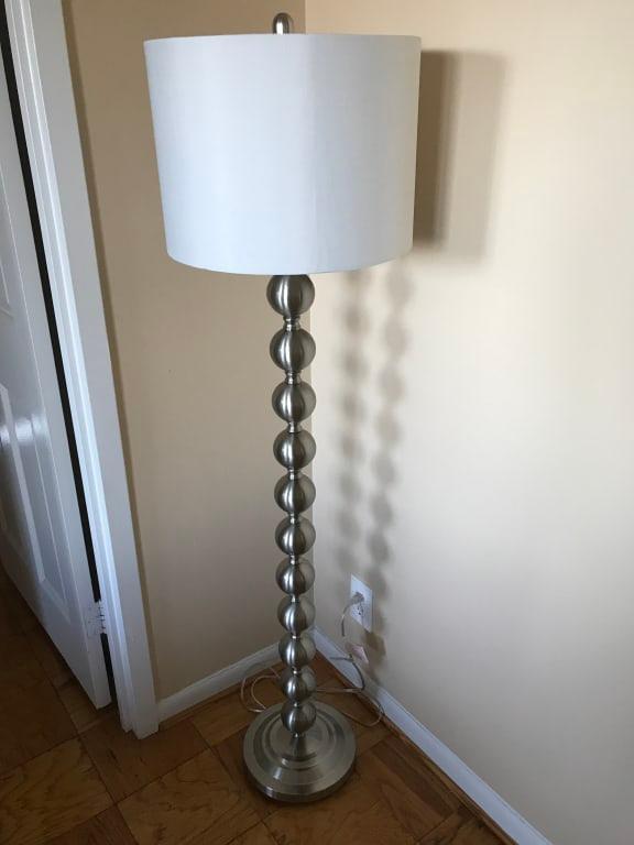silver ball floor lamp