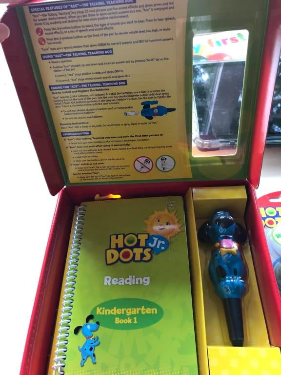 Educational Insights educational insights hot dots jr. phonics fun set with  interactive pen, learn to read workbook, 160 lessons for homeschool 