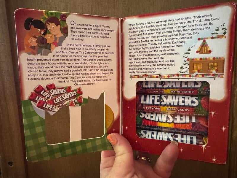 Life Savers 5 Flavors Christmas Hard Candy Storybook 6.84 oz Gift