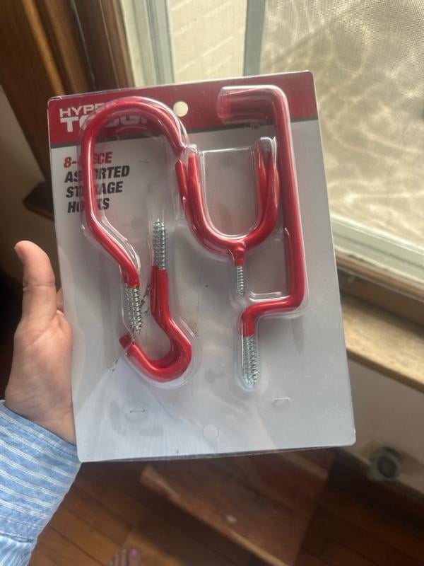 Hyper Tough Vinyl Coated Storage Hooks Set for Garage Organization
