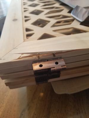 akc wooden carved pet gate