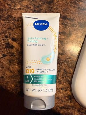 nivea skin firming & toning gel-cream with q10 + l-carnitine Nivea Nourishing Hydration Skin Firming Body Lotion (16.9 Fl Oz) + Skin  Firming & Toning Body Gel Cream With Hyaluronic Acid (6.7 Oz) Enriched With  Q10 And Vitamin C