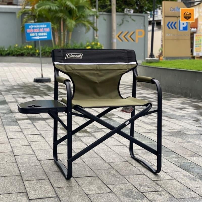 Coleman SIDE TABLE DECK CHAIR OLIVE 新品 Amazon.com : Coleman Portable Aluminum Camp Chair with Side