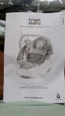 bright starts whimsical wild cradling bouncer seat with soothing vibration & melodies