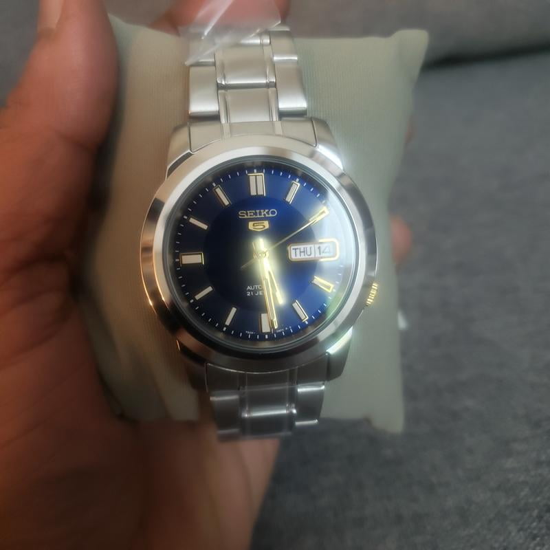 Seiko 5 Automatic Stainless Steel Blue Dial Men's Watch SNKK11