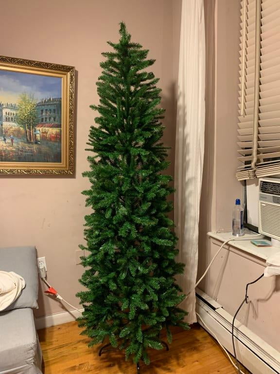 7 Ft Unlit Slim Christmas Tree Christmas Trends 2021