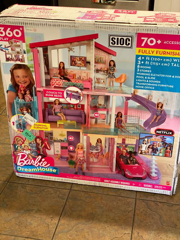 Barbie Dreamhouse Doll House With 70 Accessories And Accessible Elevator