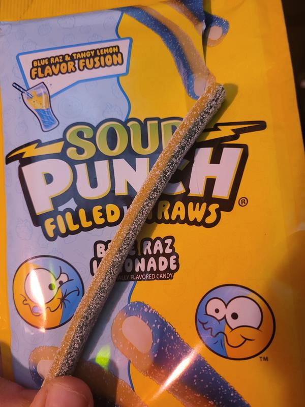Sour Punch Blue Raz Lemonade Filled Straws 5 oz - Walmart.com
