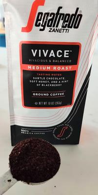 Segafredo Zanetti Vivace Ground Coffee 10oz - Medium Roast Arabica Blend From Colombia & Brazil