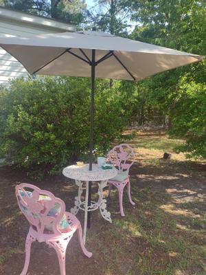 13 foot market patio umbrella outdoor furniture green DIY 13 Foot Wooden Patio Umbrella Color Options main image 0