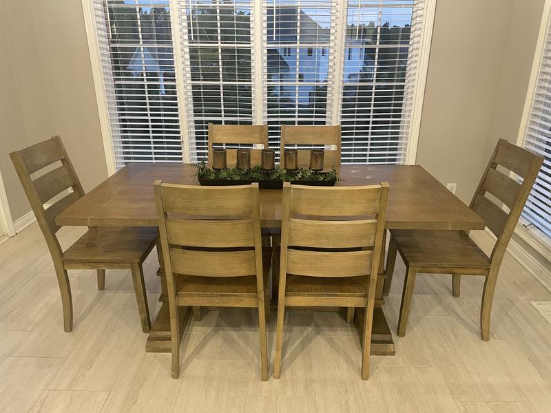 Crosley Joanna Farmhouse Modern Wood Round Kitchen Dining Table in ...