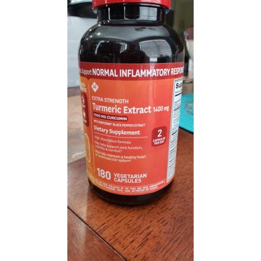 Member's Mark Extra Strength Turmeric 1400mg - 180 Vegetarian Capsules For Joint & Heart Support