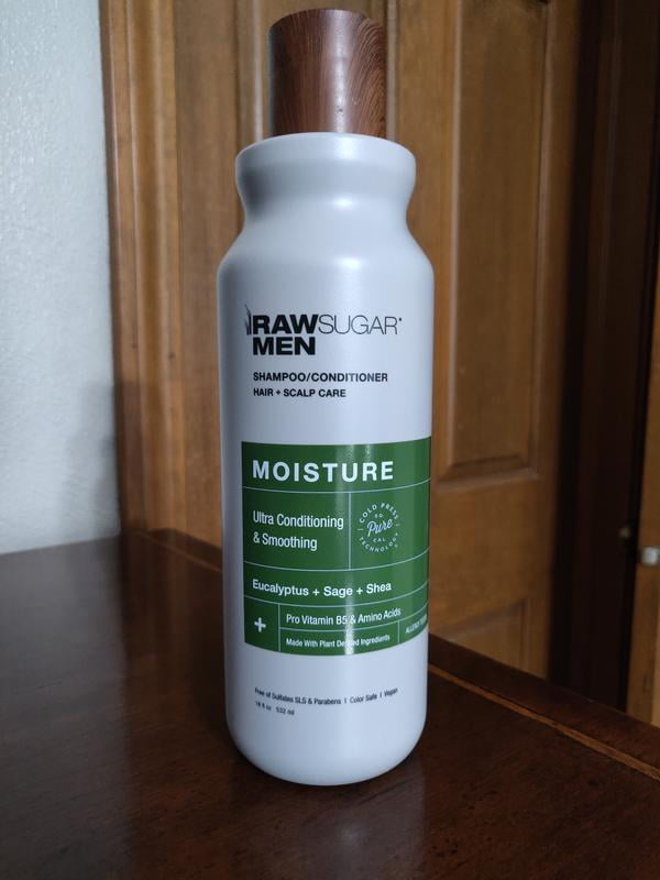 Raw Sugar Men's 2-in-1 Eucalyptus + Sage + Shea Thicken Shampoo