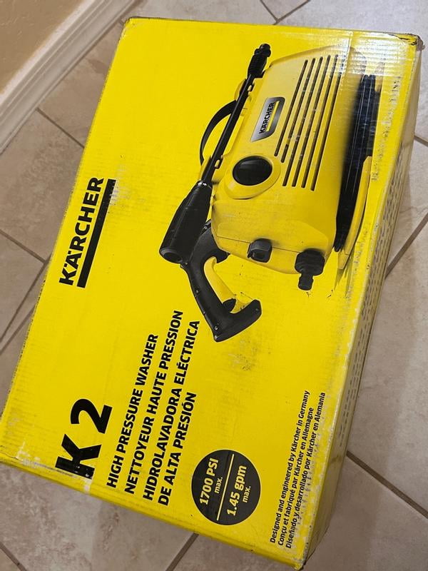Karcher K2 Horizontal, Pressure Washer, 1700 PSI, Hose, 2 Spray
