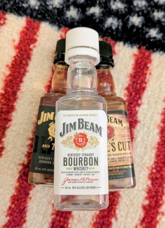 Jim Beam White Label Straight Bourbon Aged 4 YR, 375 ml PET Bottle