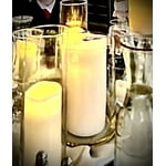 Libbey Clear Glass 8" Hurricane Floral Vase