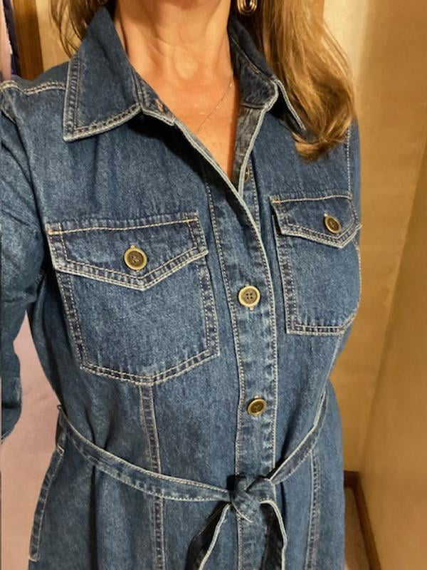 Frye Women's Denim Midi Button Front Dress - Samsclub.com