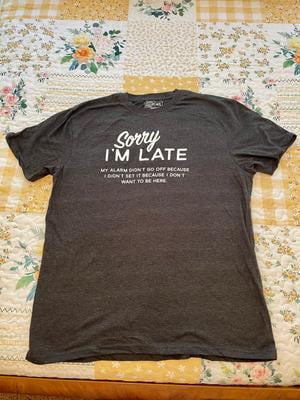 Sorry I'm Late My Cat Was Sleeping On Me Cat And Kitten Gift T-Shirt, Black